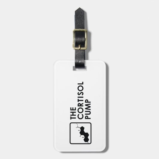 Horizontaal Bagagelabel van de pomp Cortisol (Voorkant verticaal)
