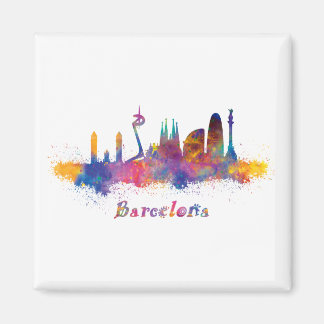 horizontaal barcelona acuarela magneet