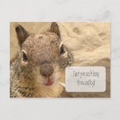 Horizontaal Briefkaart - glimlachend Squirell (Voorkant)