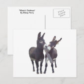 Horizontaal Briefkaart "Missy's Donkeys" (Voorkant / Achterkant)