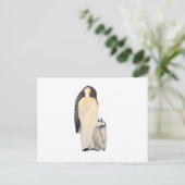 Horizontaal Briefkaart "vader en zoon pinguïn" (Staand voorkant)