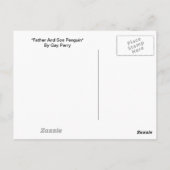Horizontaal Briefkaart "vader en zoon pinguïn" (Achterkant)