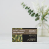 Horizontaal Camouflage Cats Woodland Visitekaartje (Staand voorkant)