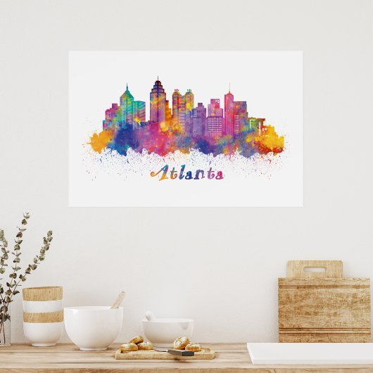 horizontaal de atlanta poster (Keuken)