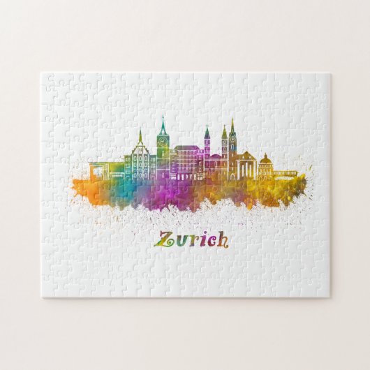 horizontaal de zurich acuarela legpuzzel (Horizontaal)