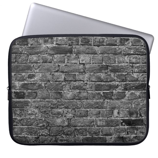 horizontaal deel van de zwarte behangwand,br laptop sleeve (Voorkant)