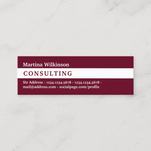 Horizontaal draaddeksel mini visitekaartje (Voorkant)