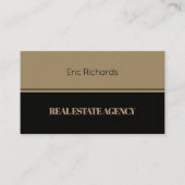 Horizontaal elegant gesplitst in zwart visitekaartje (Voorkant)