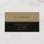 Horizontaal elegant gesplitst in zwart visitekaartje (Achterkant)