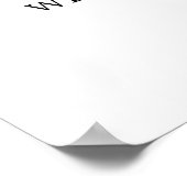 Horizontaal elegant script bruiloft Welkomstteken Poster (Hoek)