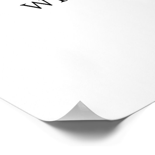 Horizontaal elegant script bruiloft Welkomstteken Poster (Hoek)