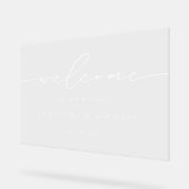 Horizontaal elegant script welkome bruiloft acryl bord (Hoek)