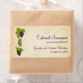 Horizontaal flesje druivenwijn etiket