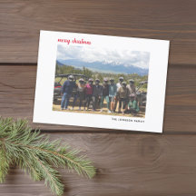 Horizontaal foto Merry kerstscript rode vlek