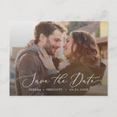 Horizontaal fotooverzicht opslaan Datum Uitnodiging Briefkaart (Voorkant)