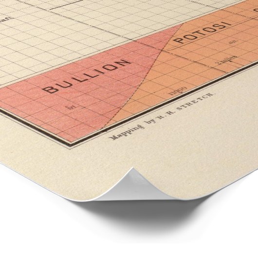 Horizontaal gedeelte van de Comstock Lode North Poster (Hoek)