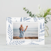 Horizontaal gedrukte botanische foto feestdagenkaart (Staand voorkant)