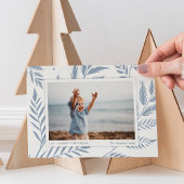 Horizontaal gedrukte botanische foto feestdagenkaart