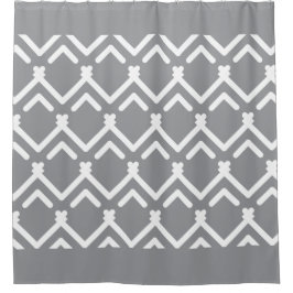 horizontaal geometrisch zigzagpatroon douchegordijn