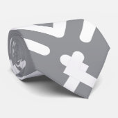 horizontaal geometrisch zigzagpatroon stropdas (Opgerold)