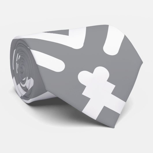 horizontaal geometrisch zigzagpatroon stropdas (Opgerold)