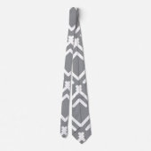 horizontaal geometrisch zigzagpatroon stropdas (Achterkant)