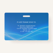 Horizontaal geregistreerde verpleegster, LPN-foto- Badge (Achterkant)