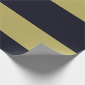 Horizontaal gestreept marinepapier en goud cadeaupapier (Hoek)