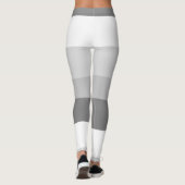 Horizontaal gestreept patroon grijs en wit leggings (Achterkant)