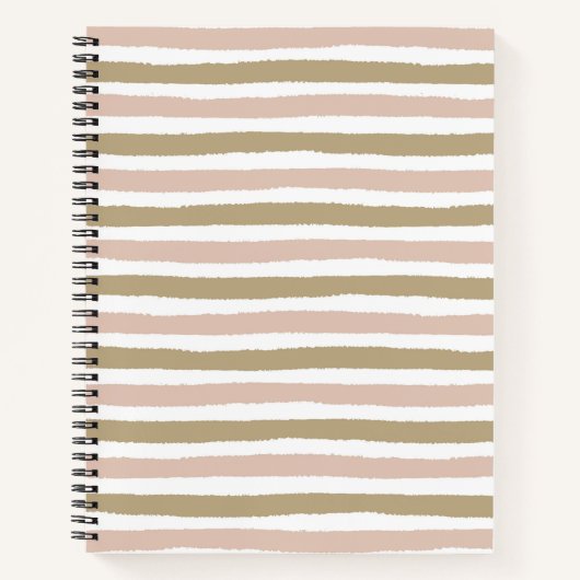 Horizontaal gestreept rond Notitieboek (Voorkant)