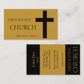 Horizontaal goud/zwart visitekaartje (Voorkant / Achterkant)