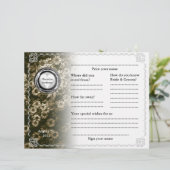 Horizontaal gouden bloemen van het Boek van de Wed (Staand voorkant)