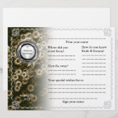 Horizontaal gouden bloemen van het Boek van de Wed (Voorkant / Achterkant)