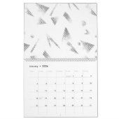 Horizontaal, grijze cloud kalender (Jan 2026)