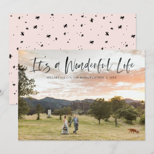 Horizontaal Het is een prachtige foto met volledig Feestdagenkaart (Voorkant / Achterkant)