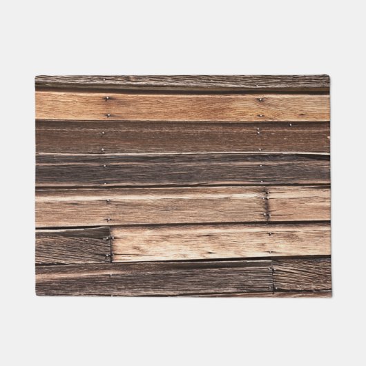 Horizontaal hout in veel schaduwen van bruin deurmat (Voorkant)