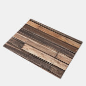Horizontaal hout in veel schaduwen van bruin deurmat (Schuin)