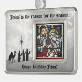 Horizontaal ingelijst Ornament Jezus is de reden (Links)