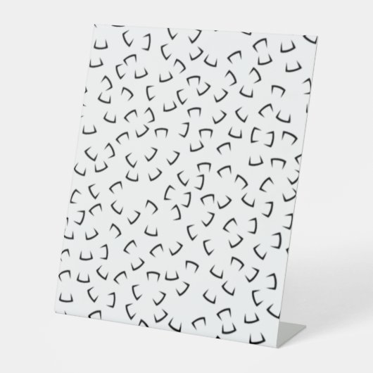 Horizontaal, Iridium, zwart Eel Pedestal Sign Reclamebord Met Voetstuk (Voorkant)