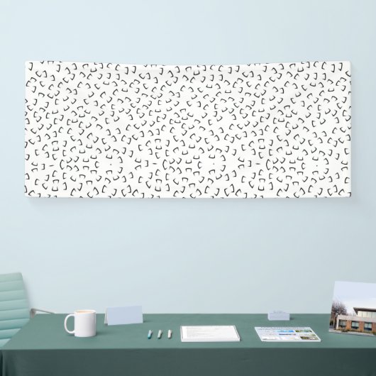 Horizontaal, Iridium, zwarte elbanner Spandoek (Beurs)