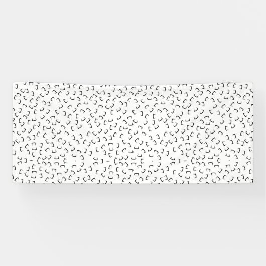 Horizontaal, Iridium, zwarte elbanner Spandoek (Horizontaal)