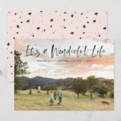 Horizontaal It's a Wonderful Life Foto zonder rand Feestdagenkaart (Voorkant / Achterkant)