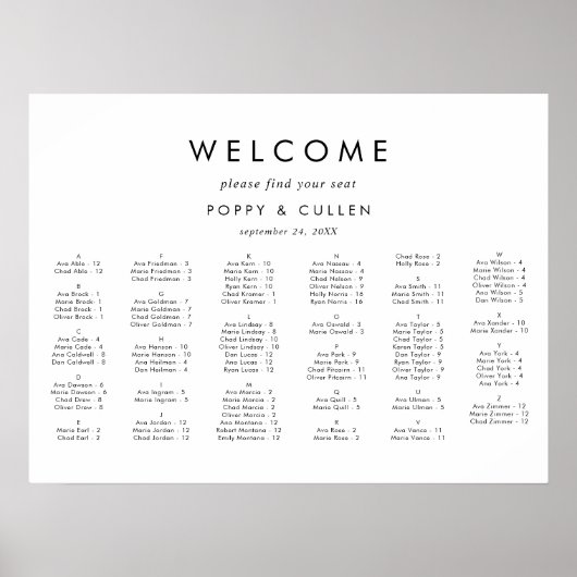 Horizontaal kaartschema voor grafische typografie poster (Voorkant)