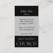 Horizontaal kerkzilver/zwart visitekaartje (Achterkant)