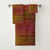 Horizontaal kleurstreeppatroon bad handdoek (Insitu)