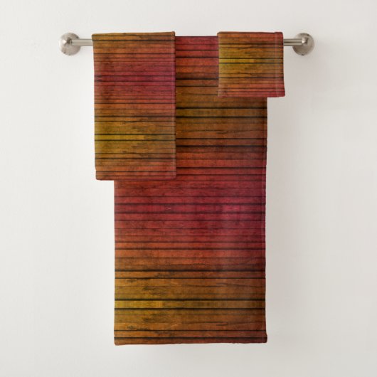 Horizontaal kleurstreeppatroon bad handdoek (Insitu)