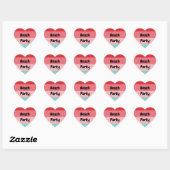 Horizontaal koelen Striped Hart Sticker (Vel)