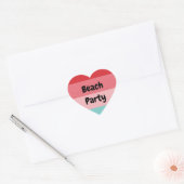 Horizontaal koelen Striped Hart Sticker (Envelop)