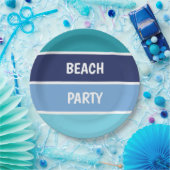 Horizontaal koelen Striped Papieren Bordje (Feest)