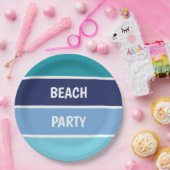 Horizontaal koelen Striped Papieren Bordje (Feest)